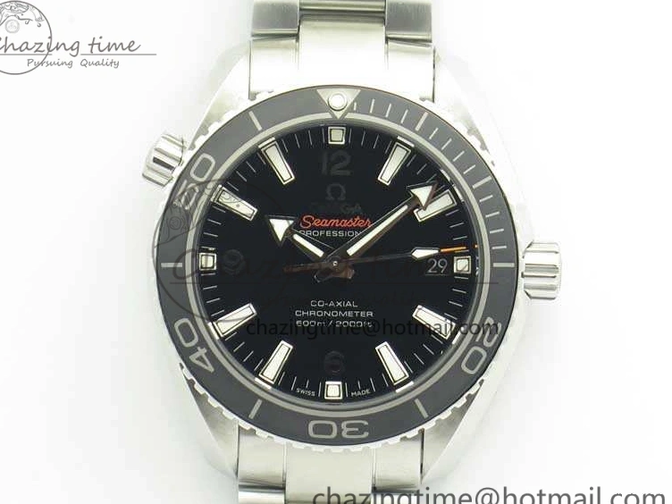 0423 Sleek Planet Ocean Professional Ceramic Bezel 42mm 1:1 MK Best Edition Silver Markers On SS Bracelet A 8085